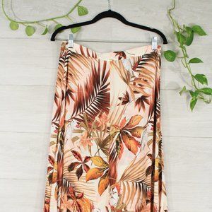 SOLD OUT!! Mango Printed Midi Skirt with Side Zipper